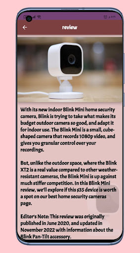 Android application Mini Camera Wifi Guide screenshort