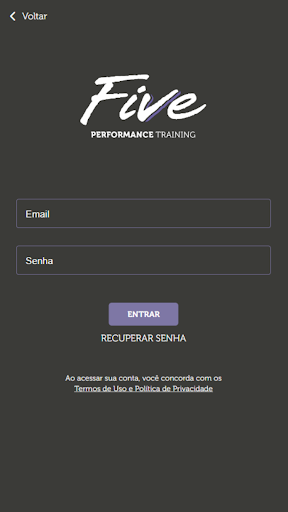 Five Performance Training Screen 2