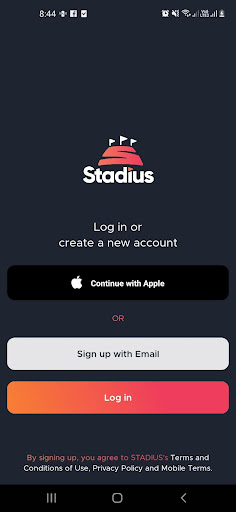 Android application Stadius screenshort