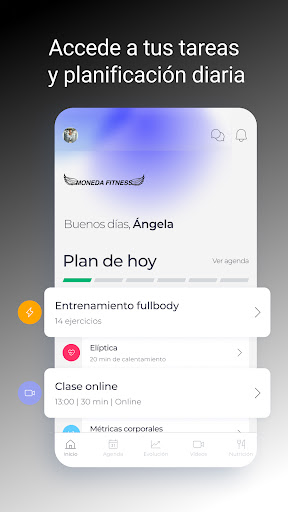 Android application Moneda Fitness screenshort