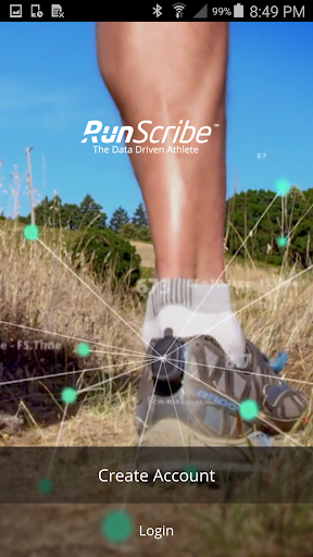 Android application RunScribe screenshort