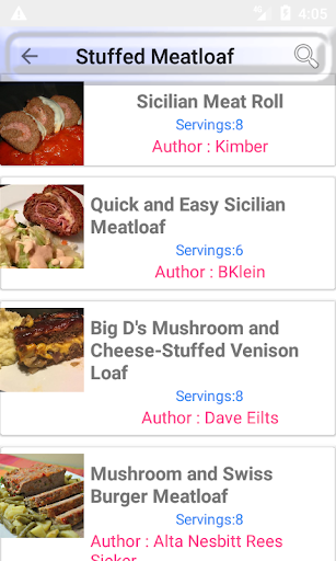 Android application Meatloaf: Beef cook recipe screenshort