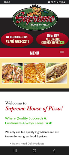 Supreme Pizza Billerica Screen 3