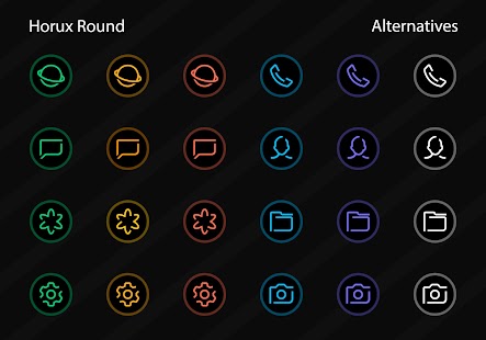 Horux - Icon Pack (Round) Captura de pantalla