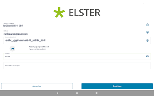 ElsterSecure - sicherer Login screenshot