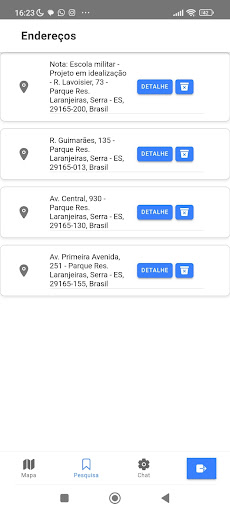 Android application EXPLORE LEADS screenshort