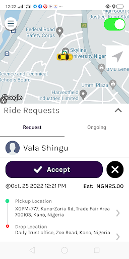 KD Cab Rider Screen 3