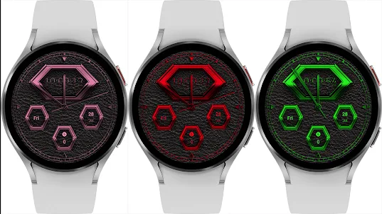 Leather and Chrome Watch Face