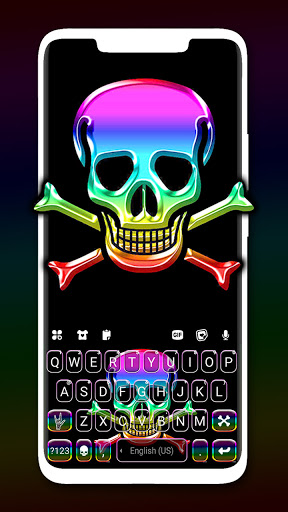 Android application Rainbow Color Skull Keyboard B screenshort