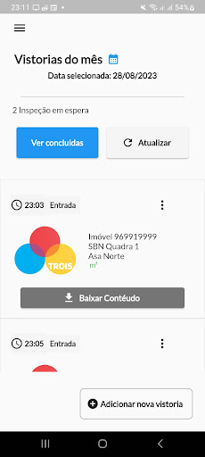 Android application Trois screenshort