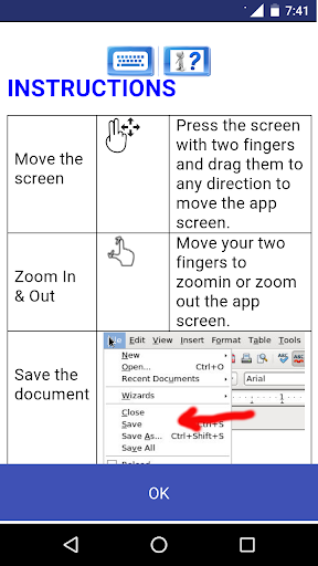 AndroWriter document editor Screen 3
