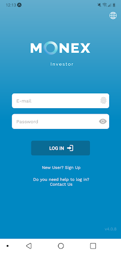 Android application Monex Investor screenshort