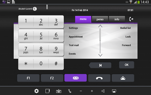 ALE IP Desktop Softphone Screen 2
