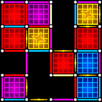 Dots Boxes neon relaxing game