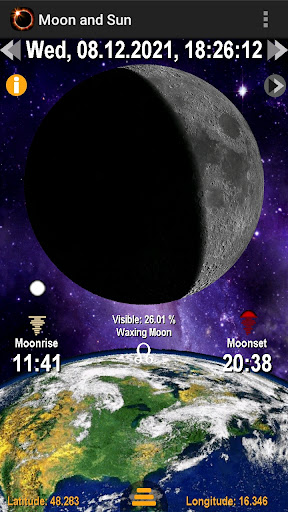 Android application Moon and Sun screenshort
