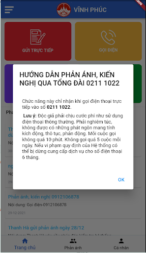 Phản ánh kiến nghị Screen 3