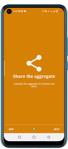 Aggregate Calculator Screen 2