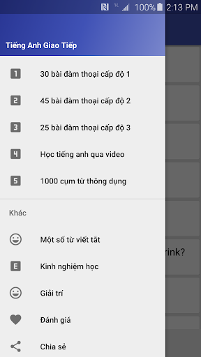 Android application Tiếng Anh Giao Tiếp Căn Bản screenshort