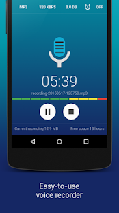 Hi-Q MP3 Voice Recorder (Pro) Captura de tela