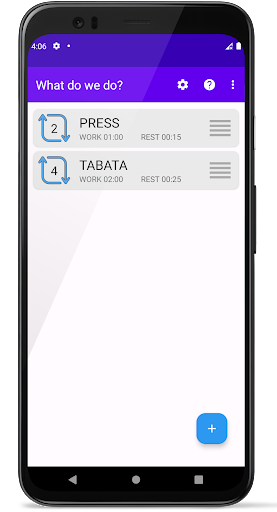 Android application Interval Timer screenshort