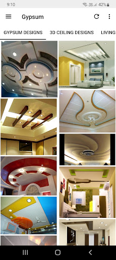 Android application 500+ Gypsum Ceiling Design screenshort