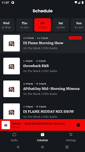 On The Block (OTB) Radio Screen 3