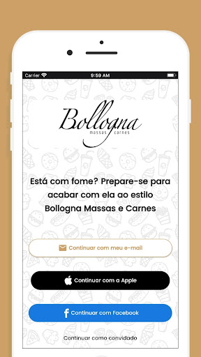 Android application Bollogna Massas e Carnes screenshort