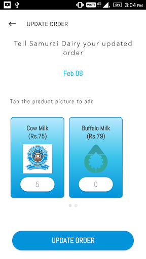 Samurai Dairy Customer app