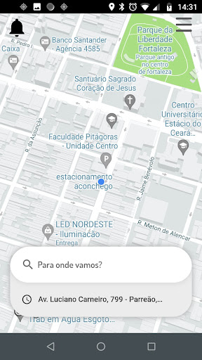 Android application O Chofer - Cliente screenshort