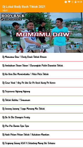 Dj Lokal Mamamu Daw Body Back Tiktok Terbaru 2021