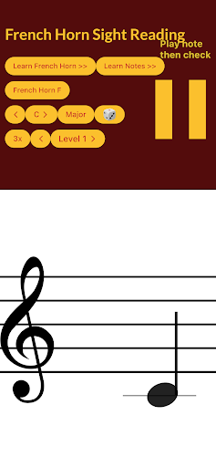 Android application French Horn Sight Reading screenshort