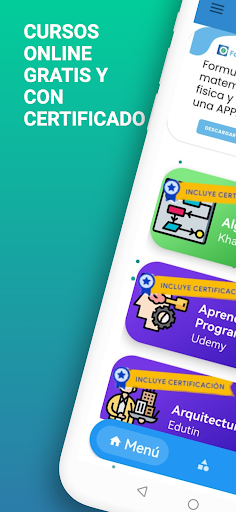 Android application SaberApp - Cursos Online screenshort
