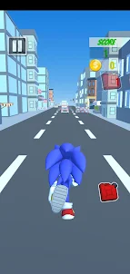 Blue Fast Runner City Hedgehog Sonik