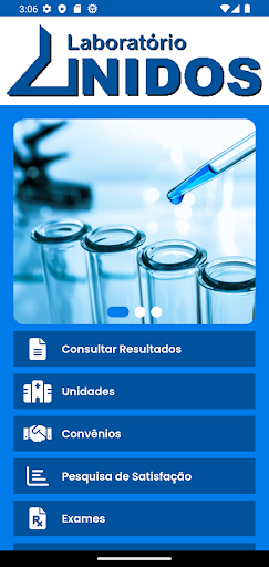 Android application Laboratório Unidos screenshort