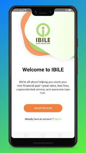 Android application IBILE DigitalBank screenshort