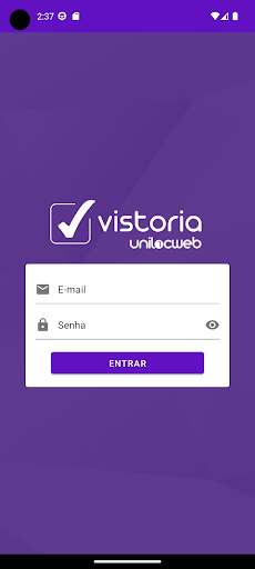 Android application Vistoria Unilocweb screenshort