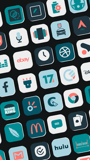 Flat Green Squares Icon Pack Screen 2
