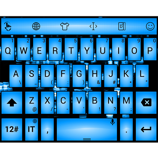 Keyboard Theme Led Blue  Icon