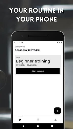 Android application Gym Tracking: Training with AI screenshort