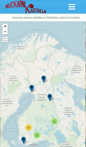 Restaurants on the map Screen 3
