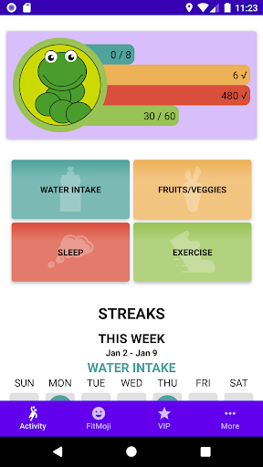 Android application Red Rover Fitness screenshort