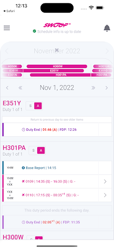 Android application WO CrewView screenshort