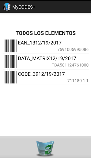 MyCODES+ Screen 2