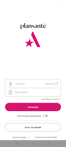 Android application Plansanté Par Audiens screenshort