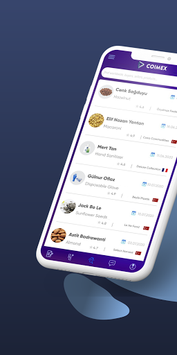 Android application Coimex: Connect. Trust. Trade. screenshort