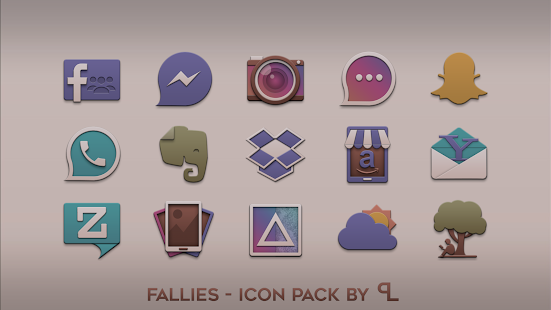 Paketa e ikonave Fallies - Pamja e ekranit e çokollatës
