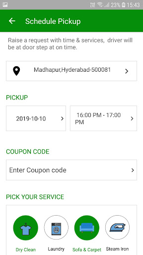 Fabklean Consumer App Screen 3