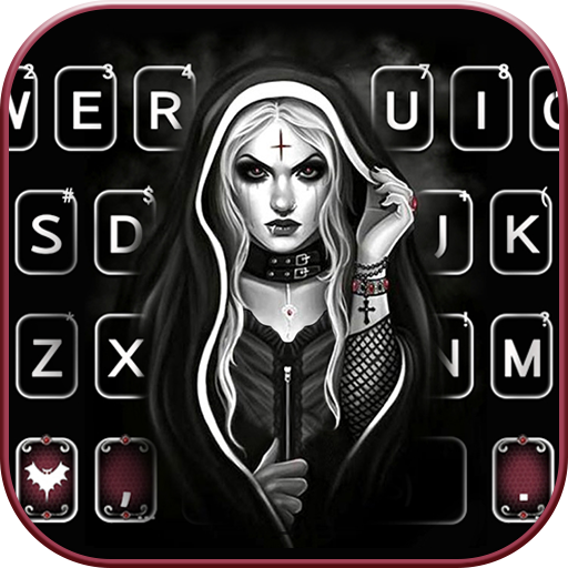 Sexy Nun Keyboard Background logo