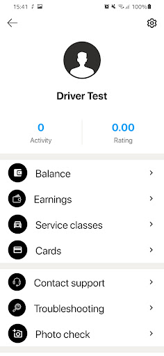 Comfort Taxi Driver Screen 2