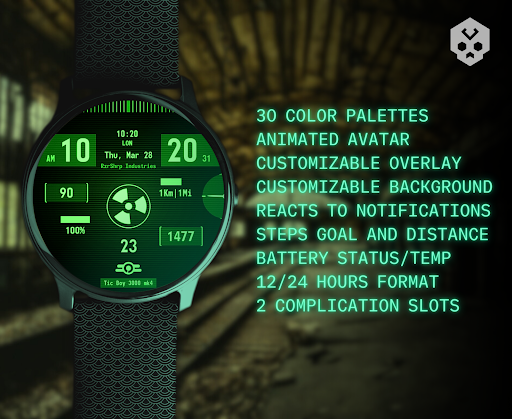 Atomic Tic Watch Face screenshot 1